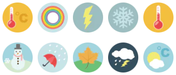 Weather gói biểu tượng