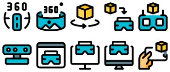 Virtual Reality paquete de iconos