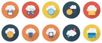 Cloud Computing pakiet ikon