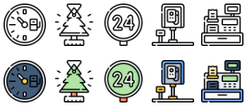 Gas Station Icon-Paket