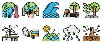 Global Warming pacote de ícones