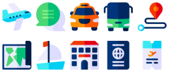 Travel app gói biểu tượng