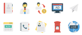 Реклама набор иконок