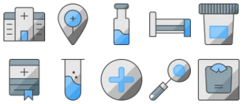 Больница набор иконок