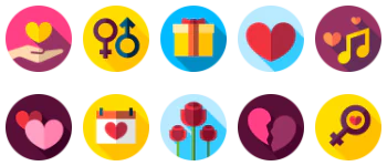 Dating app jeu d'icônes