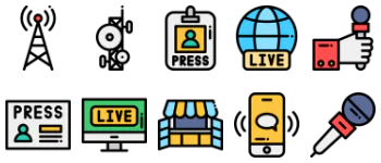 News & journals paquete de iconos