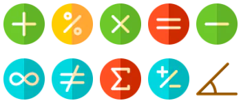 Math Symbols jeu d'icônes