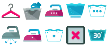 Washing Instructions Icon-Paket