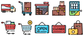 Supermarket icon pack