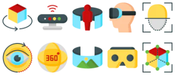 Virtual Reality pakiet ikon