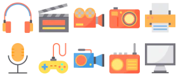Multimedia and Entertainment paquete de iconos