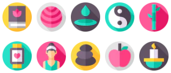 Йога набор иконок