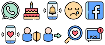 Социальные медиа набор иконок