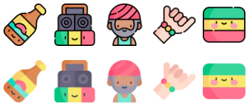 Reggae icon pack