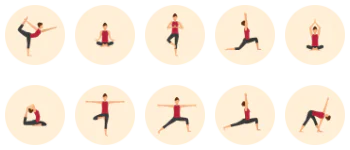 Yoga Poses набор иконок
