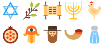 Иудаизм набор иконок