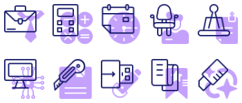 Office Supplies jeu d'icônes