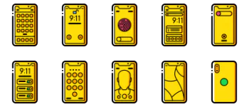 Smartphones pacote de ícones