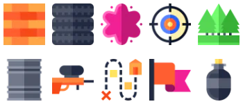 Paintball icon pack