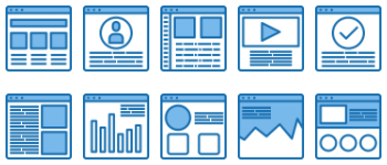 Website User Interface gói biểu tượng