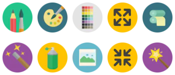 Graphic Design tools Icon-Paket