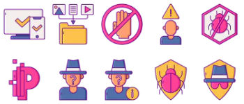 Cyber Security gói biểu tượng