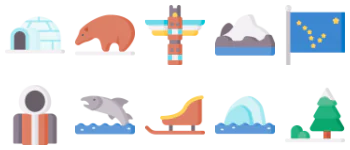 Аляска набор иконок