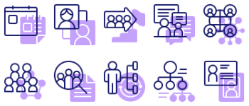 Organization jeu d'icônes