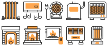 Heater and Fireplaces pakiet ikon