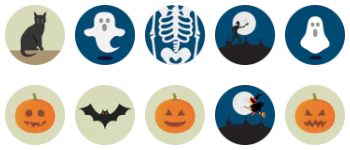 Halloween jeu d'icônes