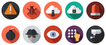 Computer security set gói biểu tượng