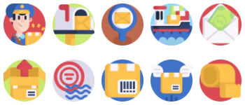 Postal Service Icon-Paket