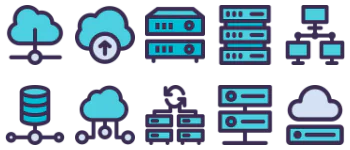 Cloud computing paquete de iconos