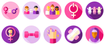 Feminism Icon-Paket