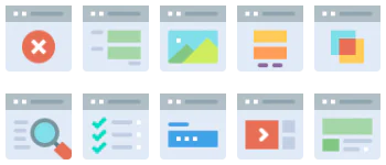 Website Layout and Ui Icon-Paket