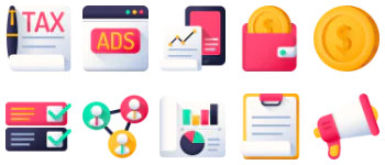 Marketing & Growth gói biểu tượng