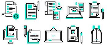Университет набор иконок