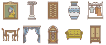 Furniture and Decoration アイコンパック