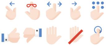 Hand gestures paquete de iconos