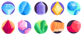 Diamonds and Gems jeu d'icônes