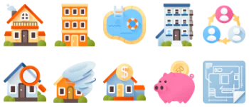 Real Estate gói biểu tượng