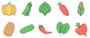 Vegetables Icon-Paket