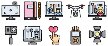 Videoblogger 图标包