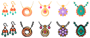 Jewelry jeu d'icônes