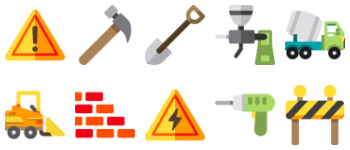 Construction icon pack