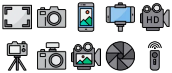 Photo and video icon pack