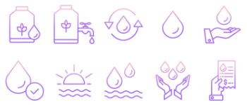 Water gói biểu tượng