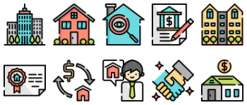 Недвижимость набор иконок