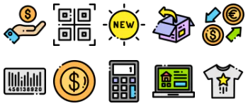 Ecommerce gói biểu tượng