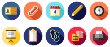 Stationery icons набір іконок